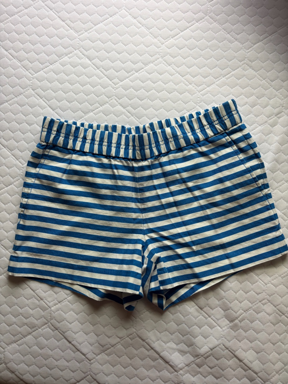 J. Crew Blue and White Striped Shorts